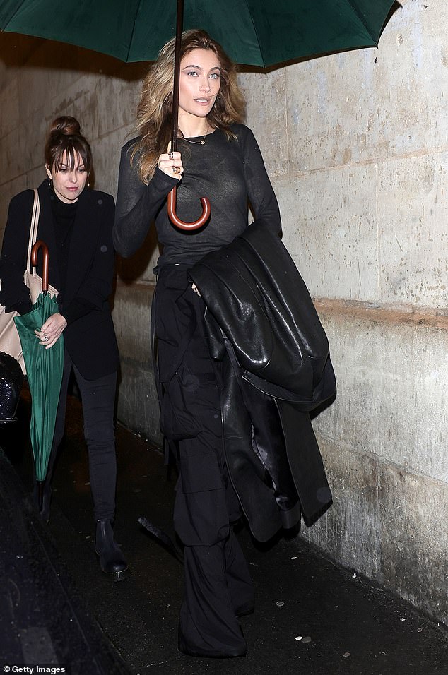 Paris Jackson was spotted attending the Ann Demeulemeester Womenswear Fall Winter 2024-25 show in Paris, France on Saturday.