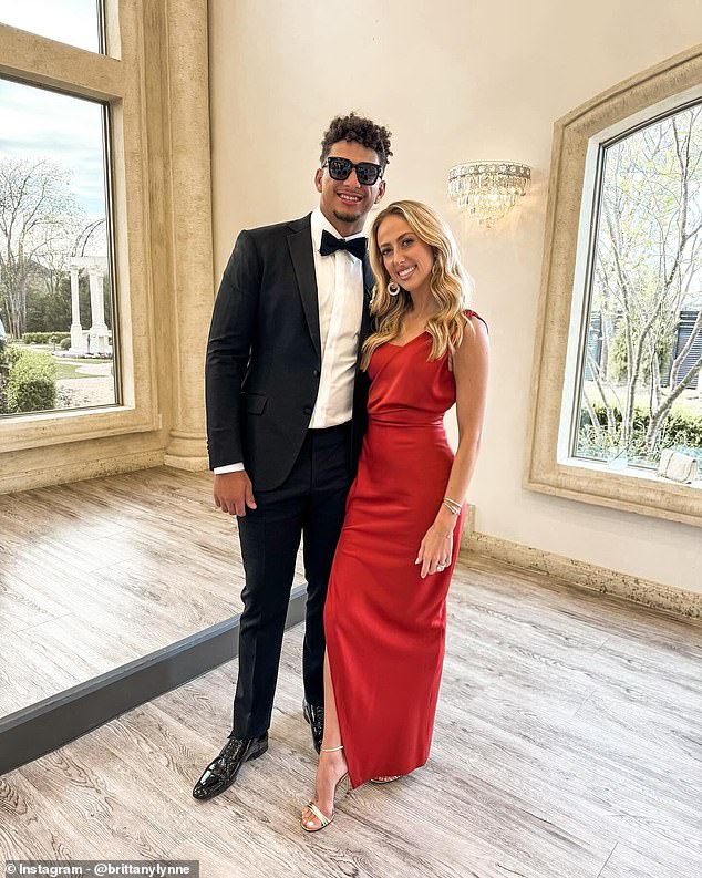 Patrick and Brittany Mahomes showed the outfits they wore at a friend's wedding