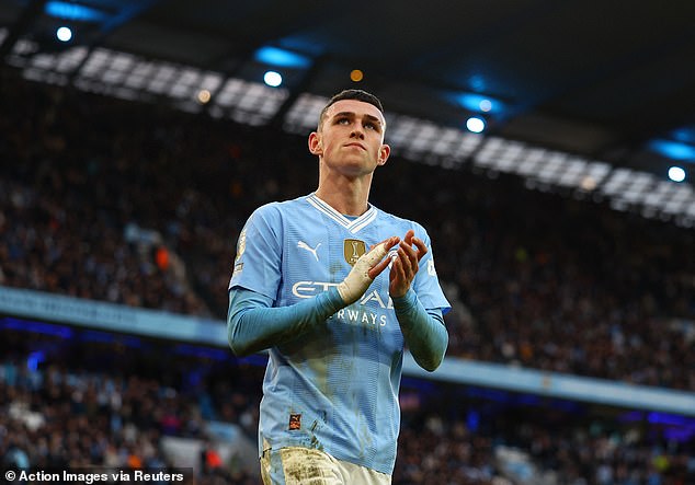 Phil Foden scored twice as Manchester City beat Man United 3-1 in the Manchester derby on Sunday.