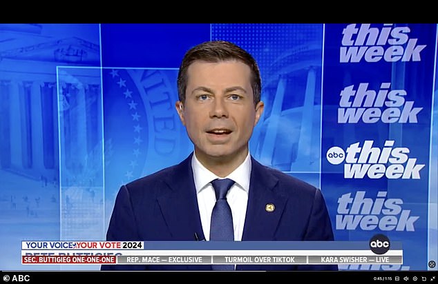 Pete Buttigieg insists Joe Biden's 'ideas' are more important than his age and claims the president's stance is more in tune with younger generations than four years younger Donald Trump's.