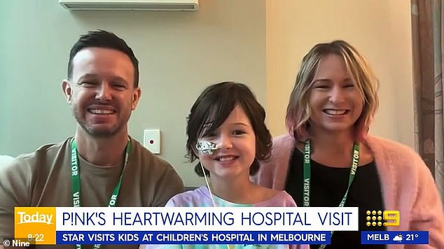 One of the children appeared on the Today show on Wednesday to talk about the international pop icon's heartwarming visit, which was organized by Challenge, a non-profit organization that supports children with cancer