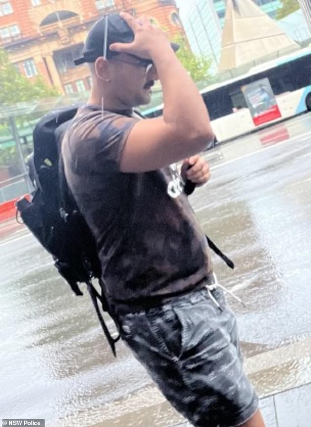 At the time of the incident he was wearing a leaf print shirt with a white logo on the front, gray shorts, white shoes, a black hat and a black backpack