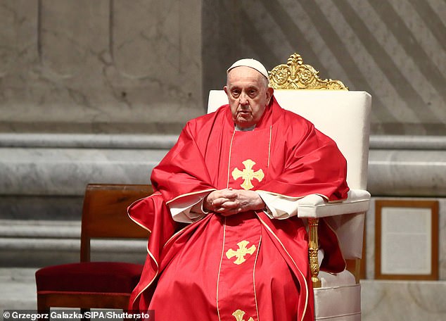 Pope Francis, seen in St Peter's Basilica on Good Friday, will preside over the Easter Vigil on Saturday night, just hours after canceling his attendance at a procession in Rome for health reasons, the Vatican confirmed.