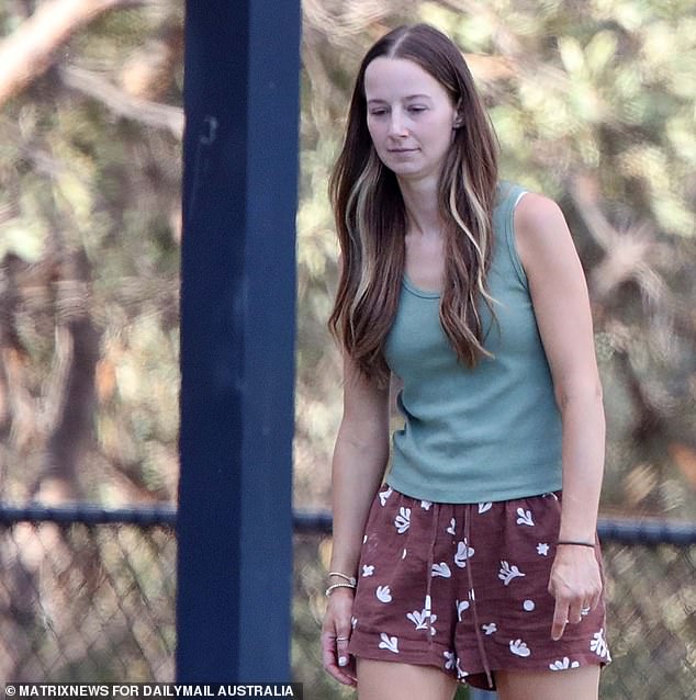 Lilly Watts is pictured in Perth during a short trip with her family on Wednesday
