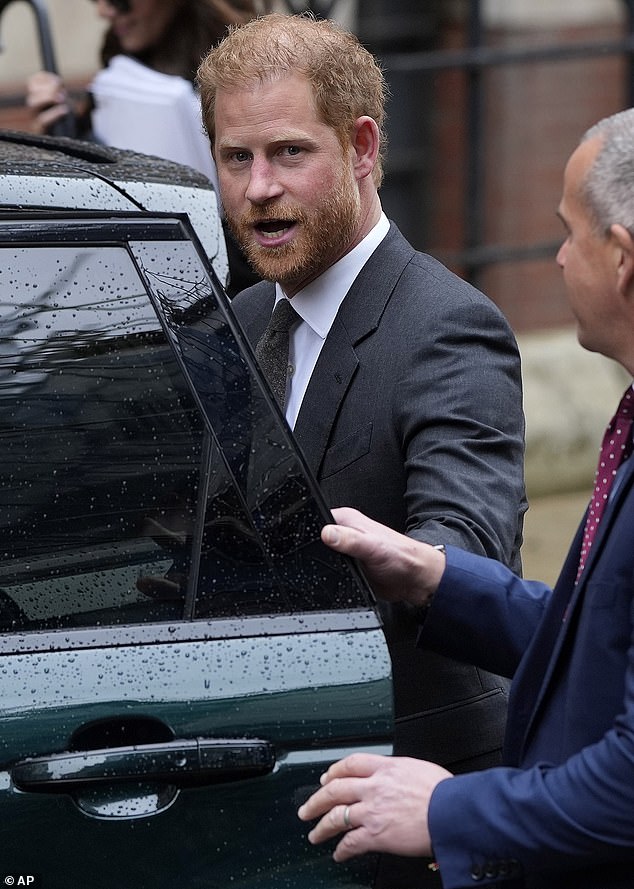 Prince Harry's failed court case (pictured last March outside the High Court) against the Home Office over the removal of his automatic police protection has cost the taxpayer more than £500,000.