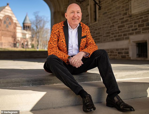 Roy 'Trey' Farmer, 53, has first-class degrees from three Ivy League universities, including Harvard and Yale, and is president of Queer Princeton Alumni.