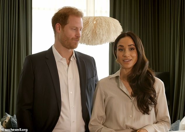 Meghan Markle (pictured with Harry this month) revealed her new lifestyle and food brand, American Riviera Orchard