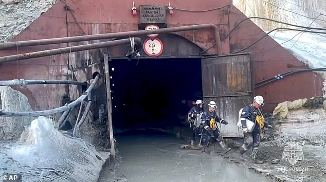 A rescue mission is underway in Russia to save the lives of 13 miners trapped in a collapsed gold mine following a rockfall.
