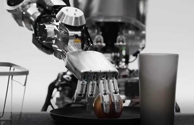 When a human asked for food, the robot was able to distinguish the apple as the only edible thing on the table