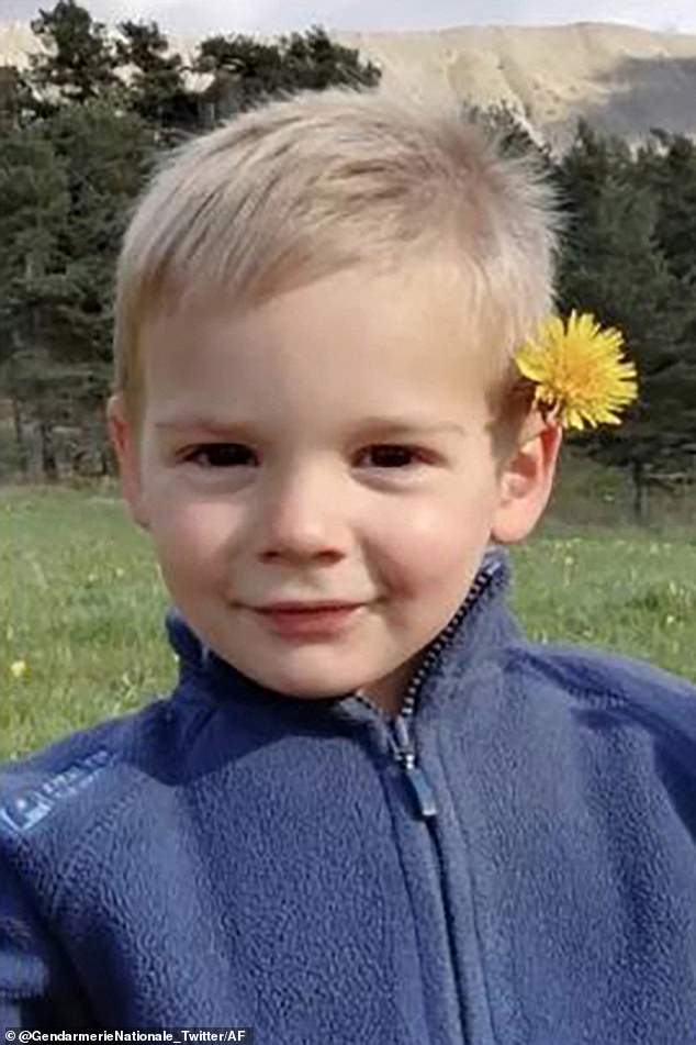 Hikers discovered the remains of two-year-old Émile Soleil (pictured) near the isolated family home from where he disappeared in July last year.