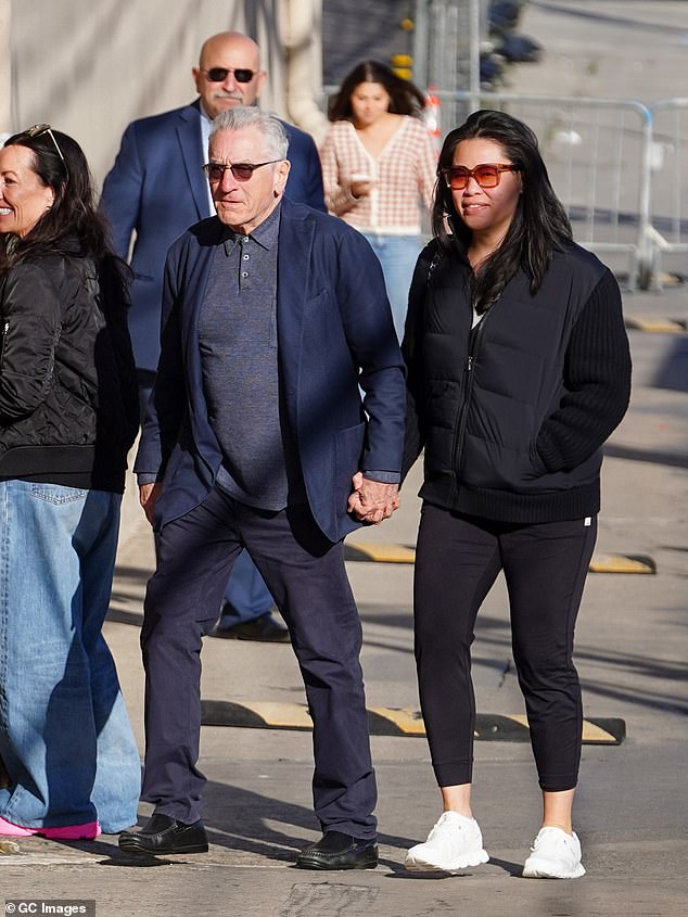 Robert De Niro and his girlfriend Tiffany Chen were spotted arriving at the Jimmy Kimmel Live!  in Hollywood on Monday