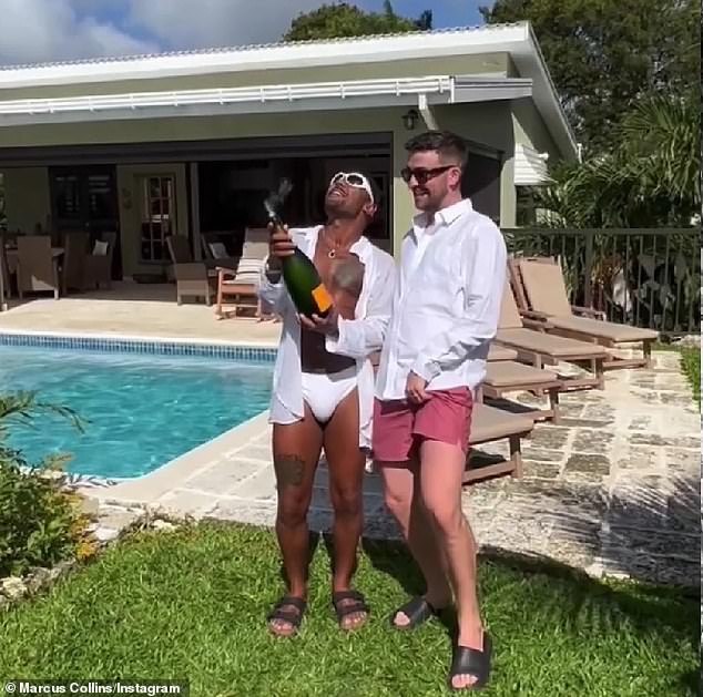 Robin Windsor's ex Marcus Collins celebrated his engagement to boyfriend Colm Tracey, just a month after the Strictly star's tragic death.