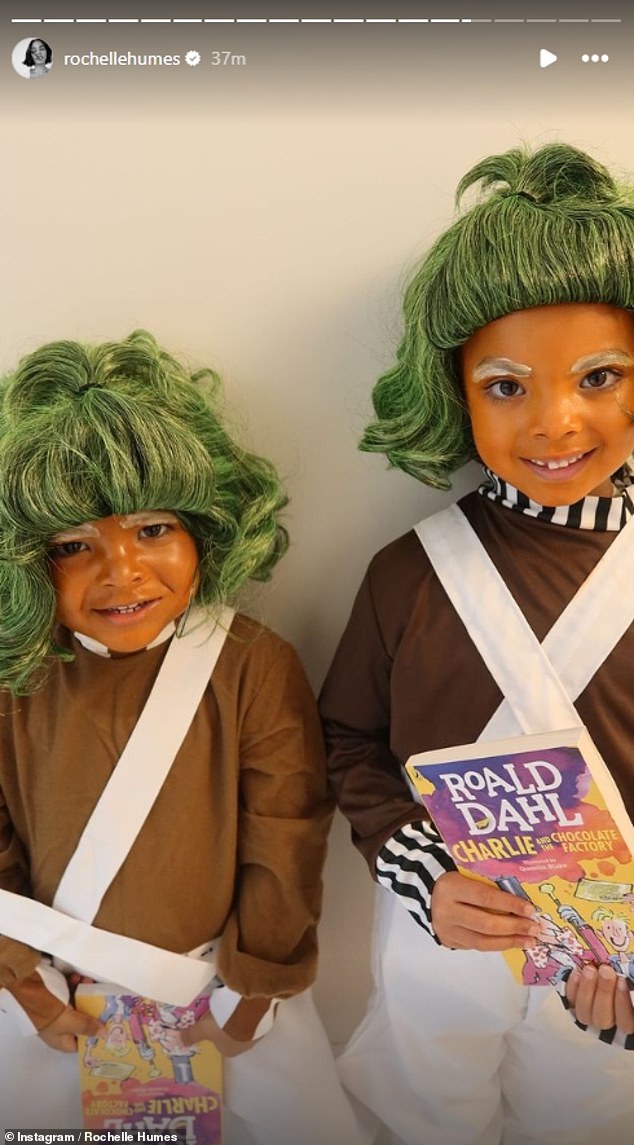 Rochelle Humes was among a host of stars who celebrated World Book Day on Thursday, as they shared adorable snaps of their children dressed as some of the literary world's biggest stars.
