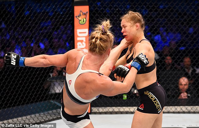 Rousey, right, revealed this month that she retired from the UFC amid concussion concerns.