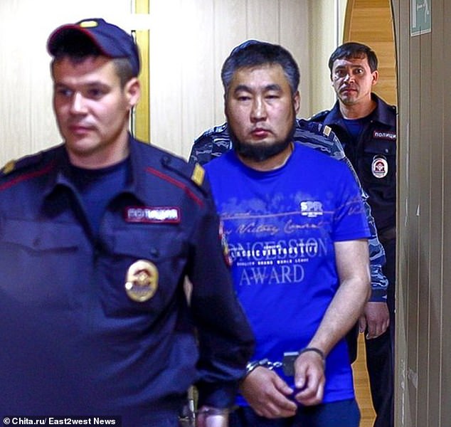 Convicted rapist and murderer Tsyren-Dorzhi Tsyrenzhapov (pictured) has been jailed for the brutal murder of a 22-year-old woman.