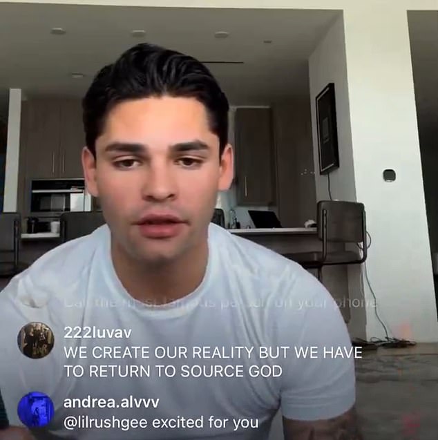 Boxer Ryan Garcia went on a lengthy and troubling Instagram Live rant on Sunday