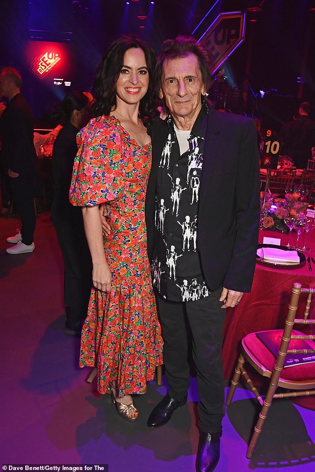 Ronnie Wood met his stunning wife Sally on Wednesday evening as they attended the Rise Up For The Roundhouse fundraising gala.