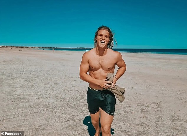 Sam Hamilton (pictured), 21, died on Sunday afternoon after attempting to free-dive in the water off the coast of Dawesville, about 90km south of Perth.