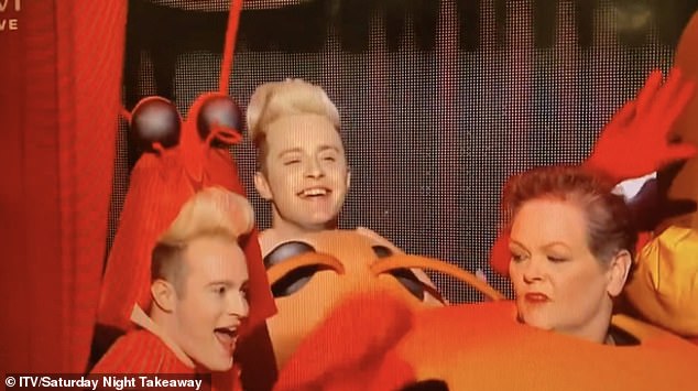 Saturday Night Takeaway viewers were left hysterical when they noticed Anne Hegerty's reaction when Jedward came on stage with her.