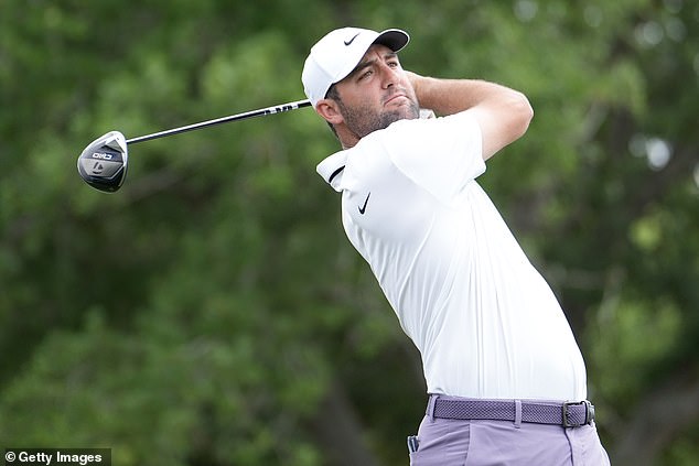 World No. 1 Scottie Scheffler is among five players tied for the lead at the Houston Open