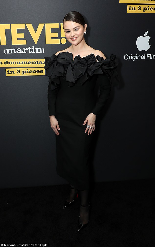 Selena Gomez stole the show at the premiere of her Only Murders in the Building co-star Steve Martin's new documentary about her life called Steve.  (Martin): A documentary in 2 pieces