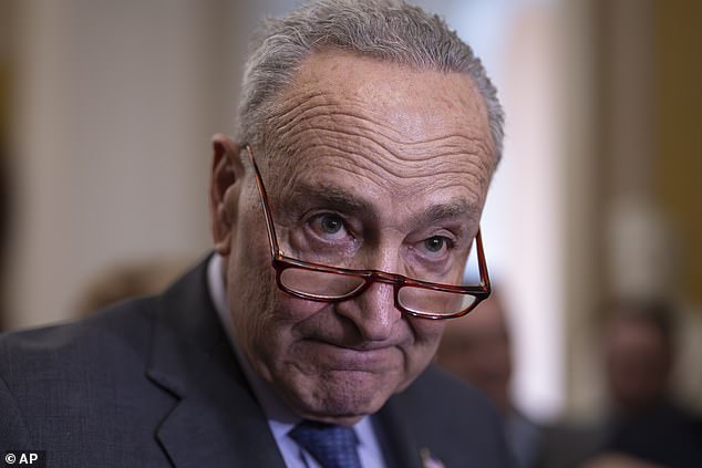 Late.  Chuck Schumer, DN.Y., touted the deal, which secured support for child care services, disease research, mental health programs and suicide prevention.