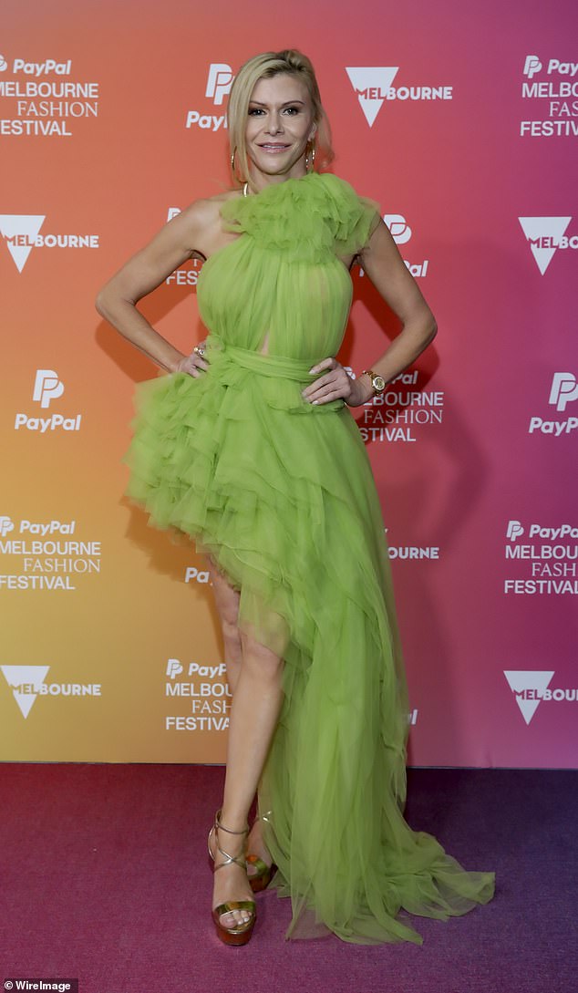 Real Housewives of Melbourne star Gamble Breaux was a vision in green
