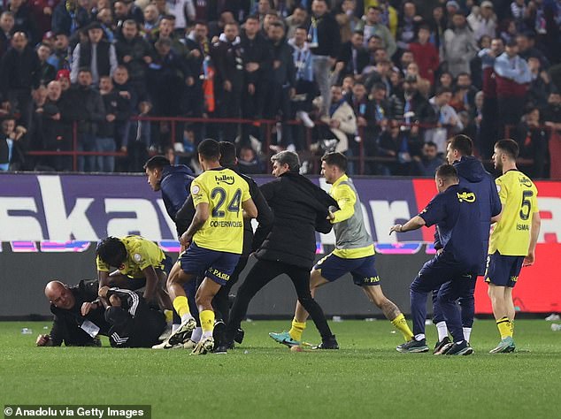 Violent scenes unfolded in Turkey after Trabzonspor fans attempted to attack Fenerbahce players following their Super Lig clash.