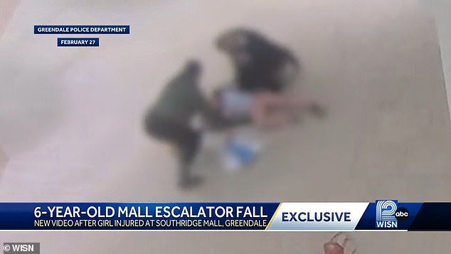 Body camera footage released by the Greendale Police Department shows the moments after the little girl fell from the second floor of the Southridge Mall.