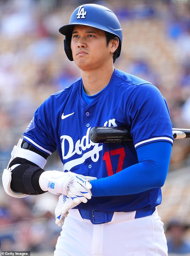 Ohtani hit a two-run homer in his spring training debut with the Dodgers this week.