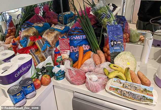 An Australian shopper couldn't believe her luck when she made a huge grocery order for $62.