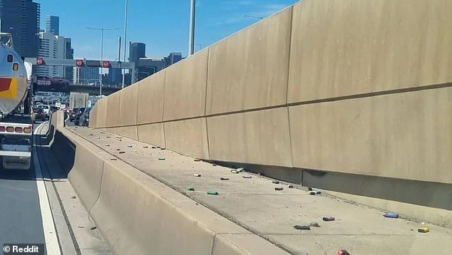 This image of vapes strewn along a Melbourne city road has sparked outrage.