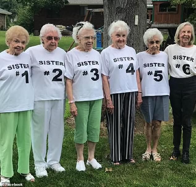 The sisters are pictured in their numbered shirts in July 2021 during a birthday celebration for them