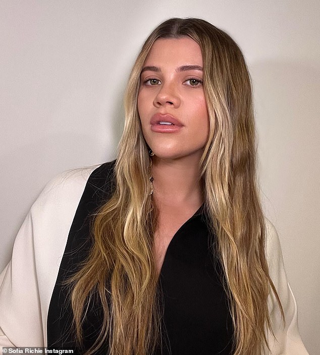 Sofia Richie took to Instagram to show off her clear skin at an embassy with SkinCeuticals.