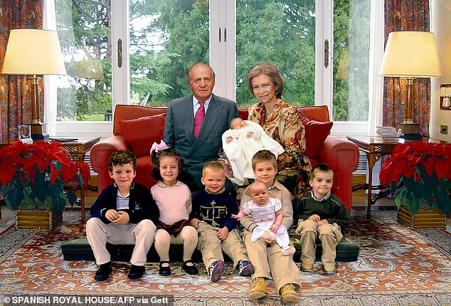 The Spanish royal family released this photo in December 2005 - but a spokesman was later forced to admit it was edited after fans noticed King Juan Carlos was missing a leg