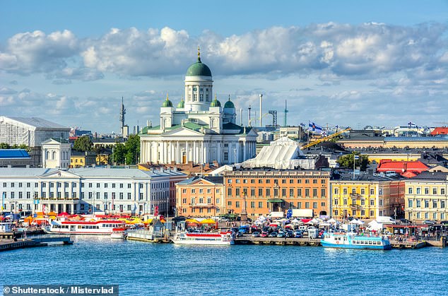 Finland has been named the happiest country in the world for the seventh year in a row, according to an annual ranking sponsored by the United Nations.  In the photo, Helsinki