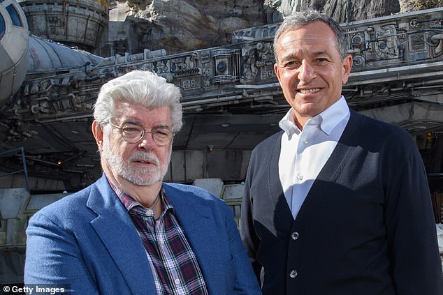 Feel the Force: Star Wars director George Lucas (left) speaks out in support of Disney CEO Bob Iger (right)