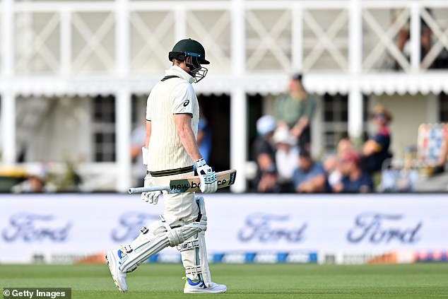 Steve Smith was dismissed for just nine runs on Sunday in Christchurch