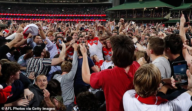 Thousands of screaming fans packed the SCG to celebrate with Buddy scoring his 1000th goal in 2022.
