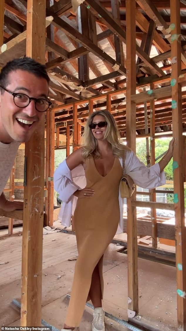 Natasha Oakley and her husband Theo Chambers are hard at work on renovations to their $17 million Bellevue Hill property in Sydney.  Both pictured