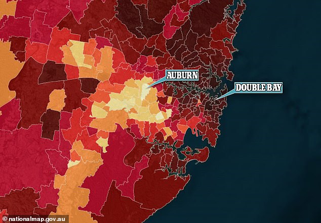 The wealth gap is particularly stark in Sydney, where Double Bay's average rateable income is $266,381 - more than doubling in just seven years in an area with one blue-green MP