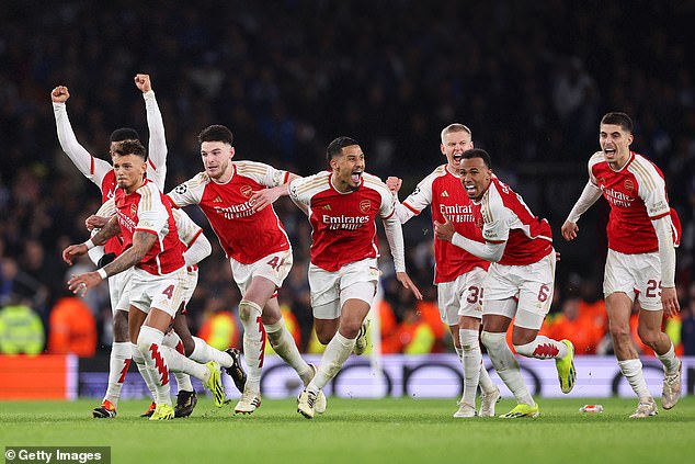 Arsenal advanced to the Champions League quarter-finals for the first time in 14 years after their victory over Porto.