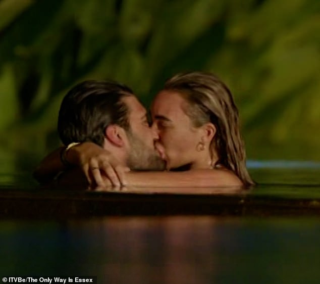 TOWIE star Dan Edgar shared a passionate kiss with Ella Rae Wise during an intimate pool encounter in scenes captured for the show's new Bali series.