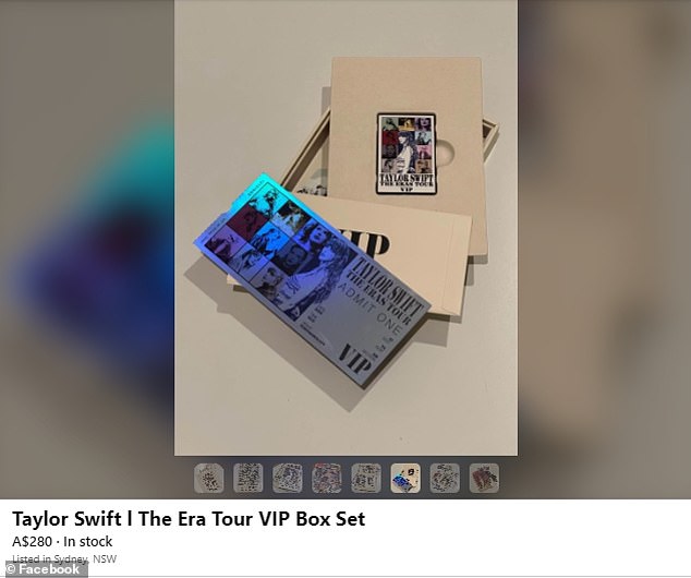 Taylor Swift fans have criticized greedy resellers for trying to resell Eras Tour merchandise on Facebook Marketplace.