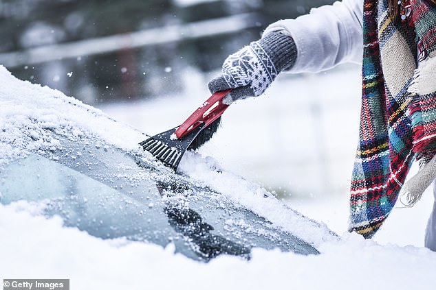 Failure to clear snow from your car can result in three points on your license.