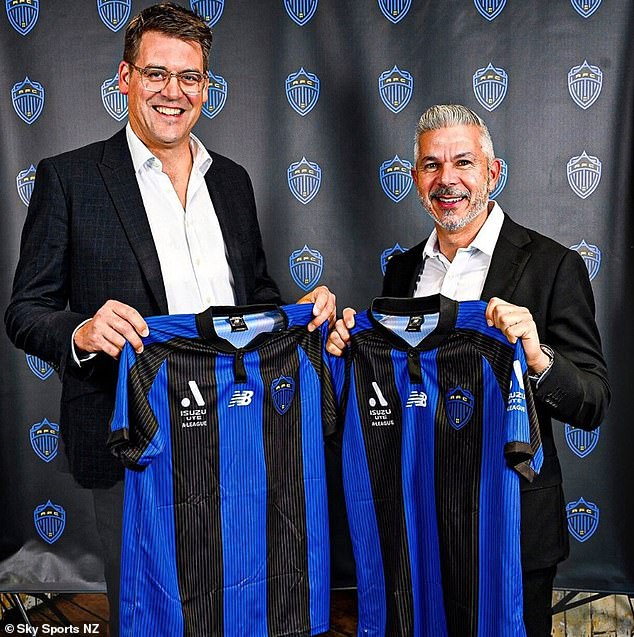 The team launched its new uniform and crest on Thursday, with Steve Corica (pictured right) as the team's first coach.