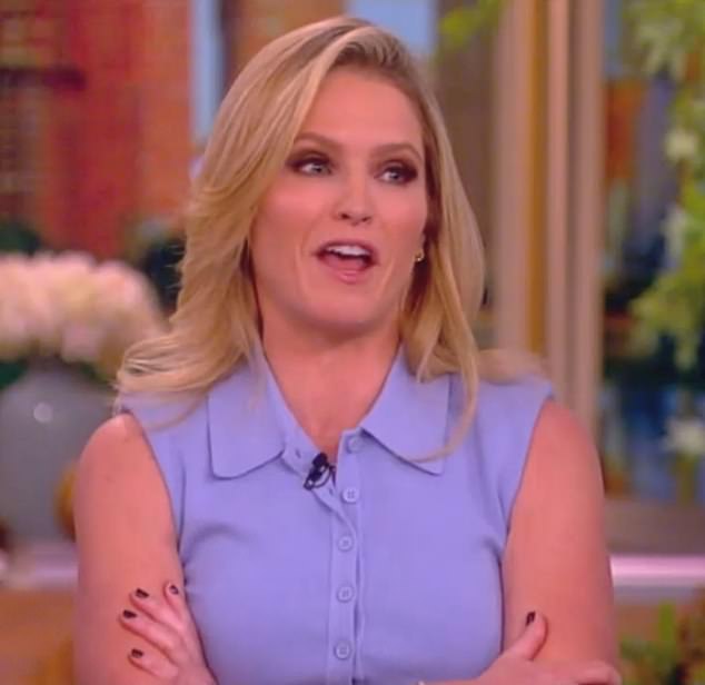 The View's Sara Haines stunned her co-hosts after admitting that she doesn't 'cover up' when she's naked in front of her three young children.