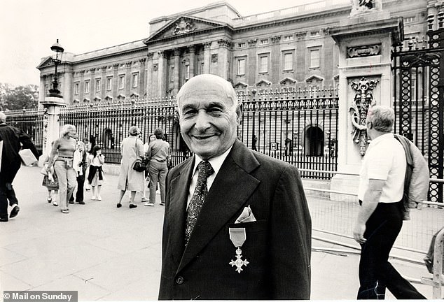 Double agent Juan Pujol García, code name Garbo, pictured outside Buckingham Palace on a visit to London.