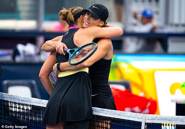 Aryna Sabalenka and Paula Badosa shared a heartwarming hug after their Miami Open match