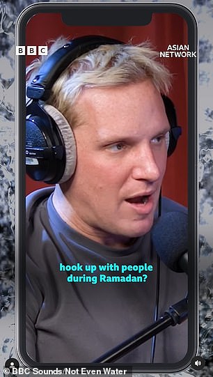 During a recent episode of Not Even Water, a guide to Ramadan on BBC Sounds, Radio 1 presenter Jamie Laing asked the show's host Mehreen Baig if she was okay with dating someone. 'one during the holy month.